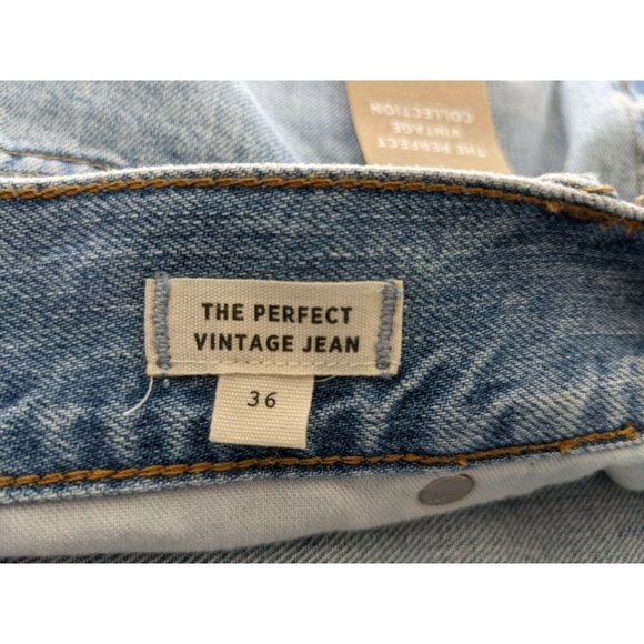 Madewell Sz 36 Women The Perfect Vintage Jean Light Wash Cropped High Rise NWT - Picture 5 of 12